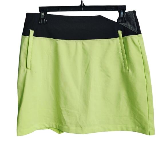 Annika Cutter & Buck Athletic Skirt Neon Yellow Green Medium - Picture 1 of 6